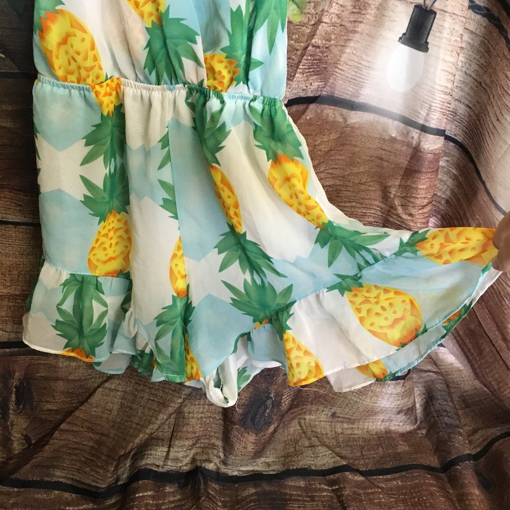 🍍Pineapple Razor Back Shorts Romper - Picture 4 of 11